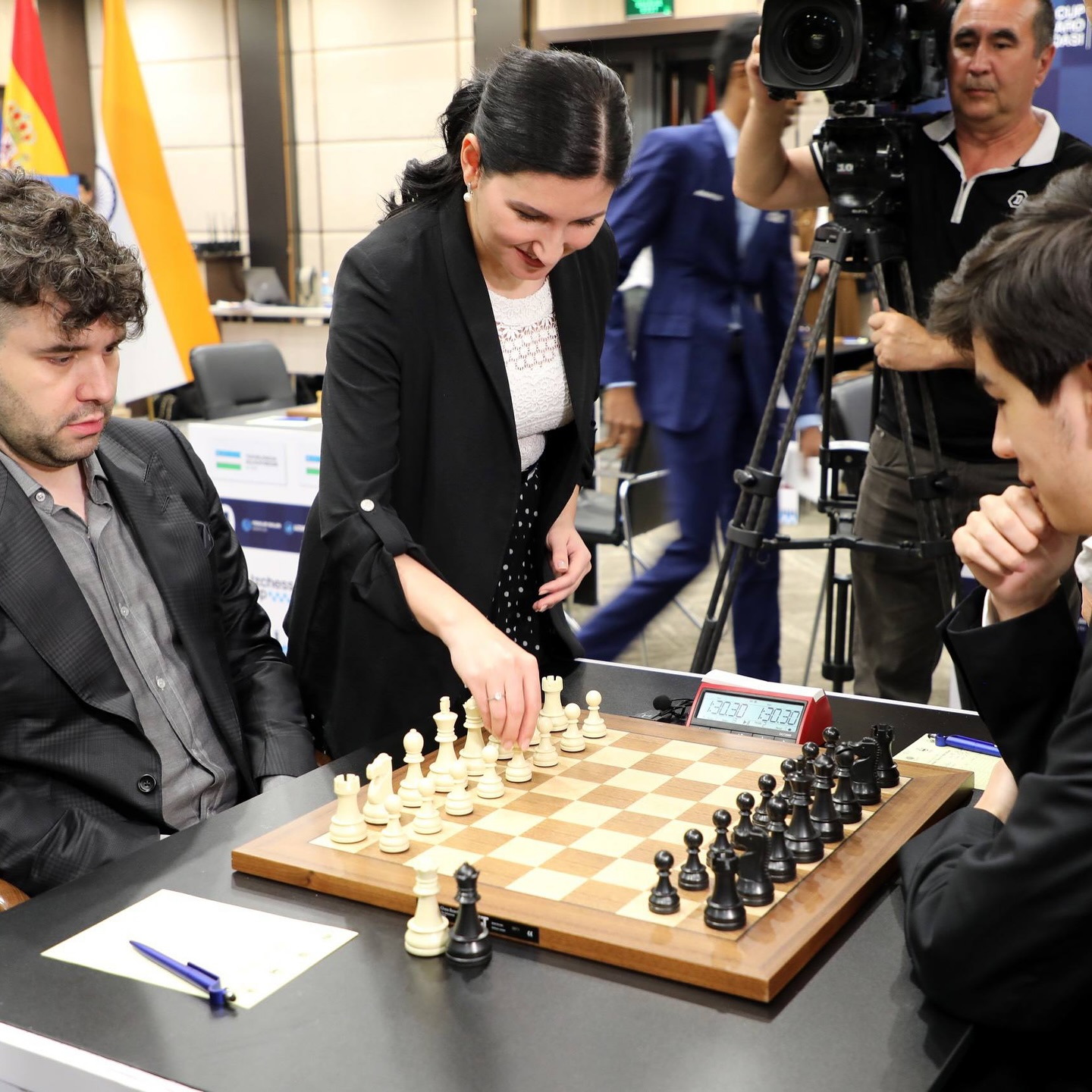 GMs Erigaisi Arjun, Nodirbek Abdusattorov and Javokhir Sindarov took early lead winning their 1st round games in the 2nd Uzchess Cup at Tashkent, Uzbekistan...