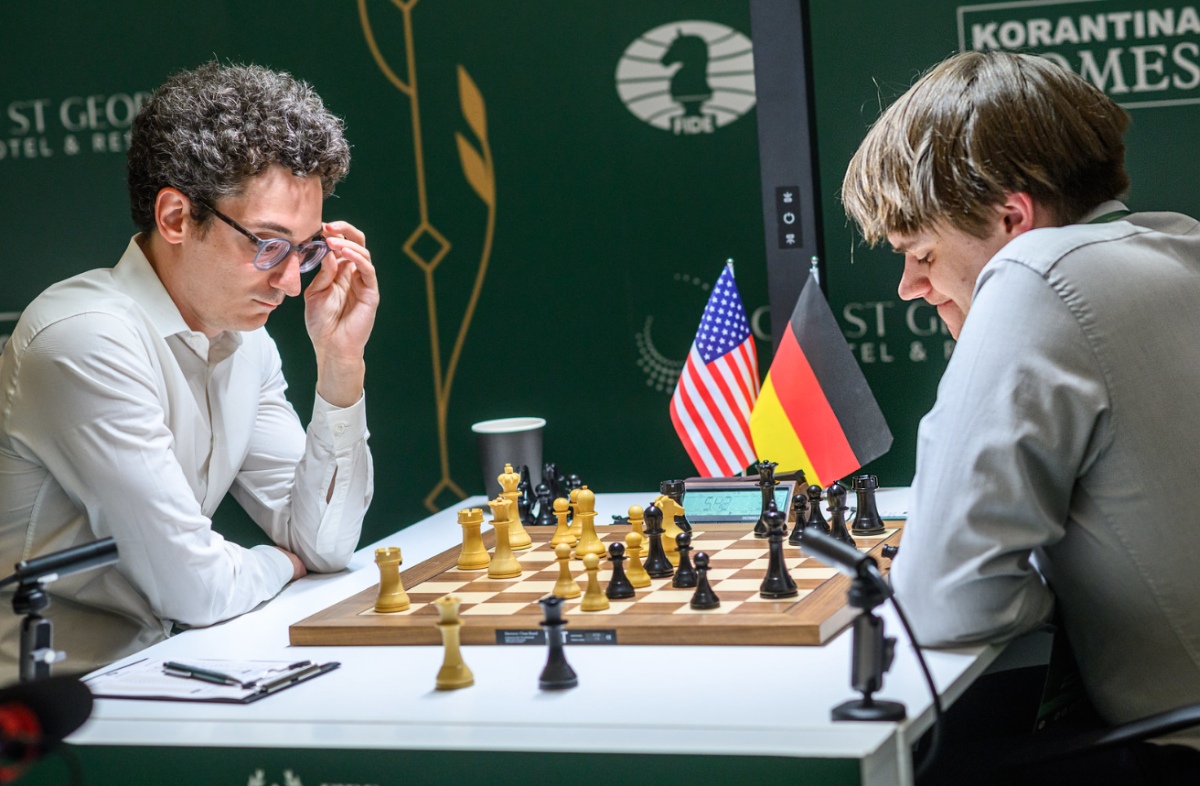 Uzbek Grandmaster Javokhir Sindarov is on a roll leading with 4.5 points after the fifth round in the FIDE Candidates 2026 at the Cap St Georges Hotel and Resort in Pegeia, Cyprus...