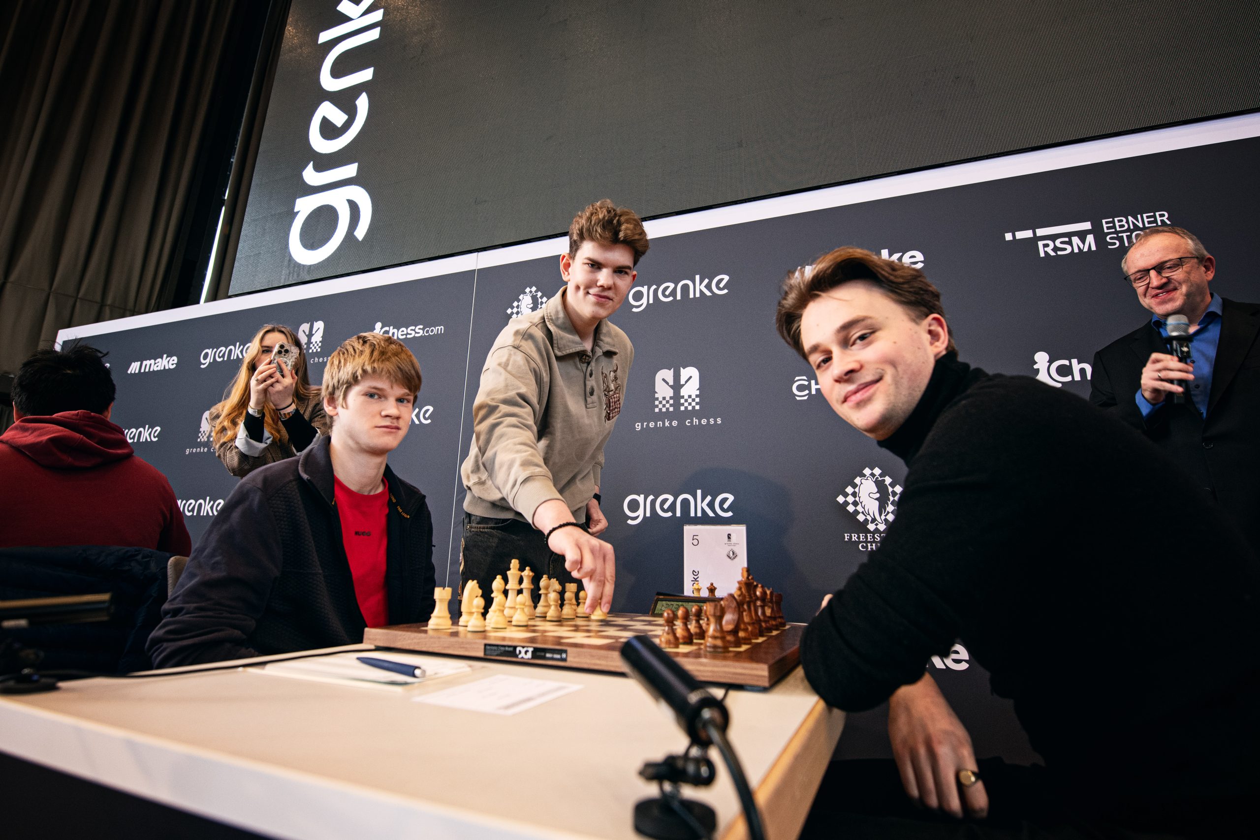 GMs Vincent Keymer & Hans Moke Niemann led the field with 5/5 score after the 5th round of the grenke Freestyle Chess Open "A" at Karlsruhe, Germany...